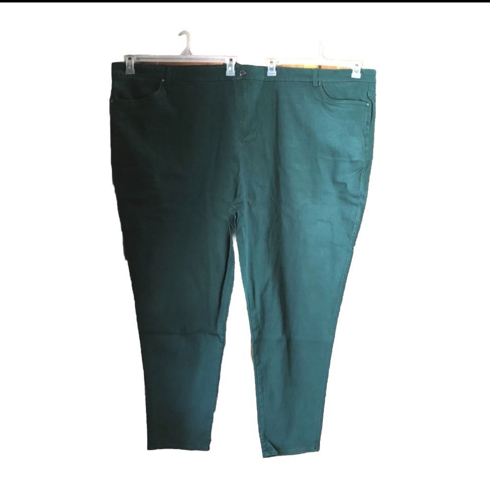 NWT UNIVERSAL STANDARD Seine High Rise Skinny Jeans Forest Green - 38 (Large)